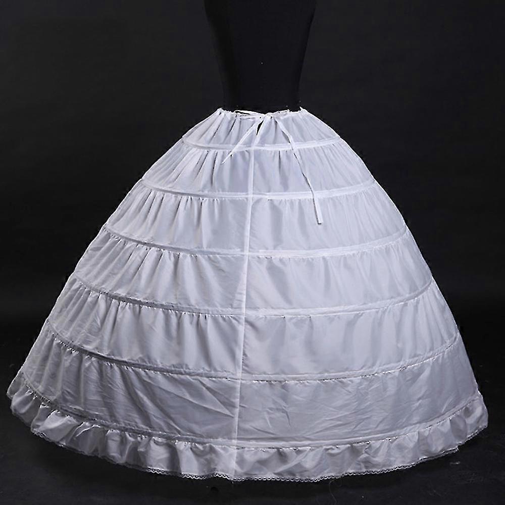 Mulheres Subssart Crinoline 6 Aro comprimento comprimento saia para vestido de noiva