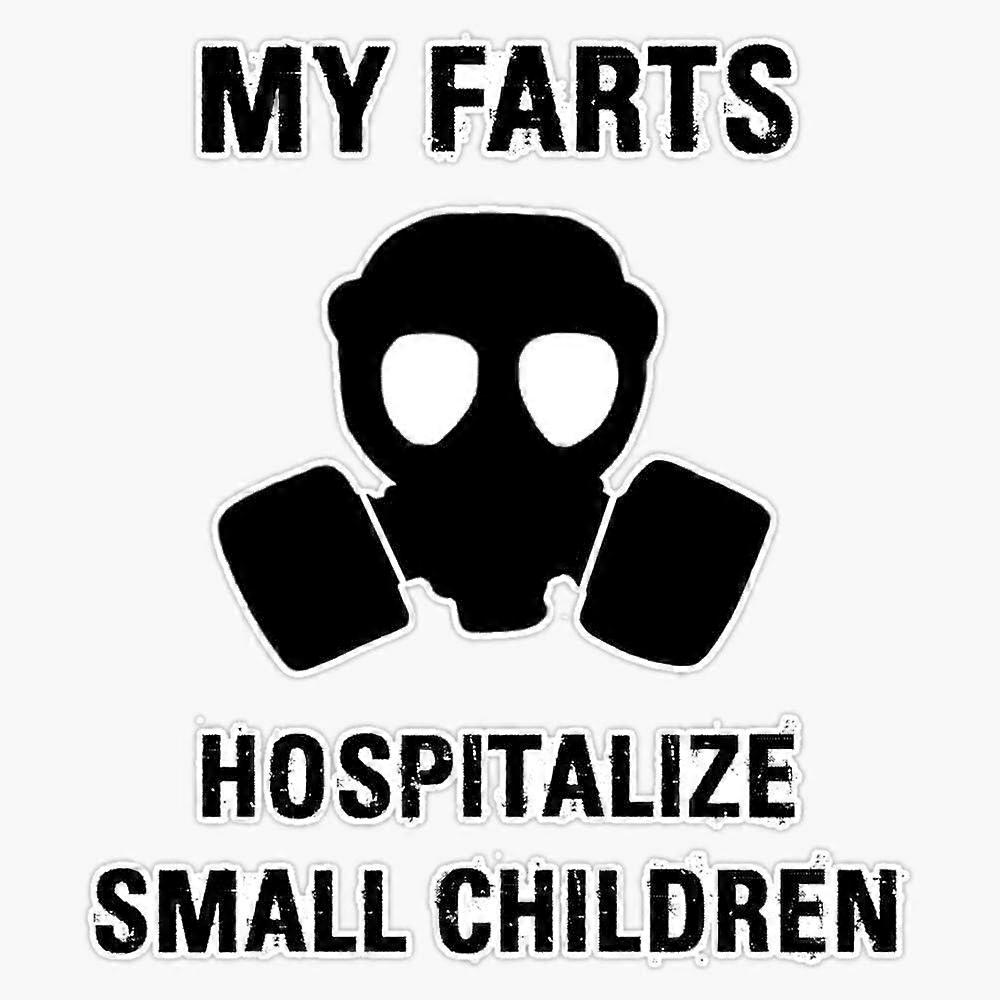 Grappige scheten Sticker Decal Bumper Sticker 5"