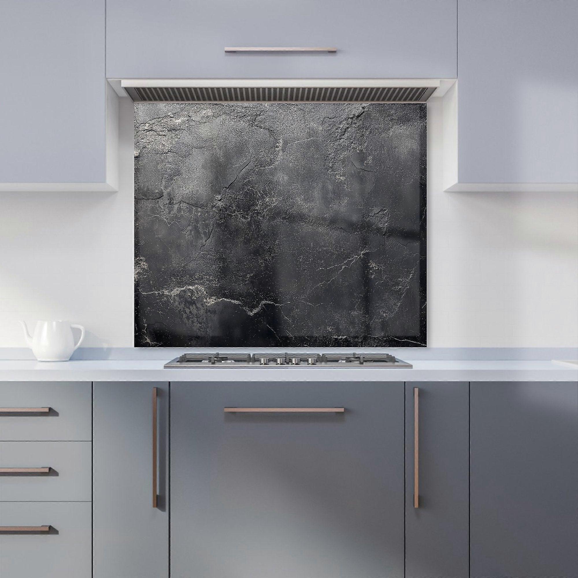Dark Concrete Effect Kitchen Splashback
