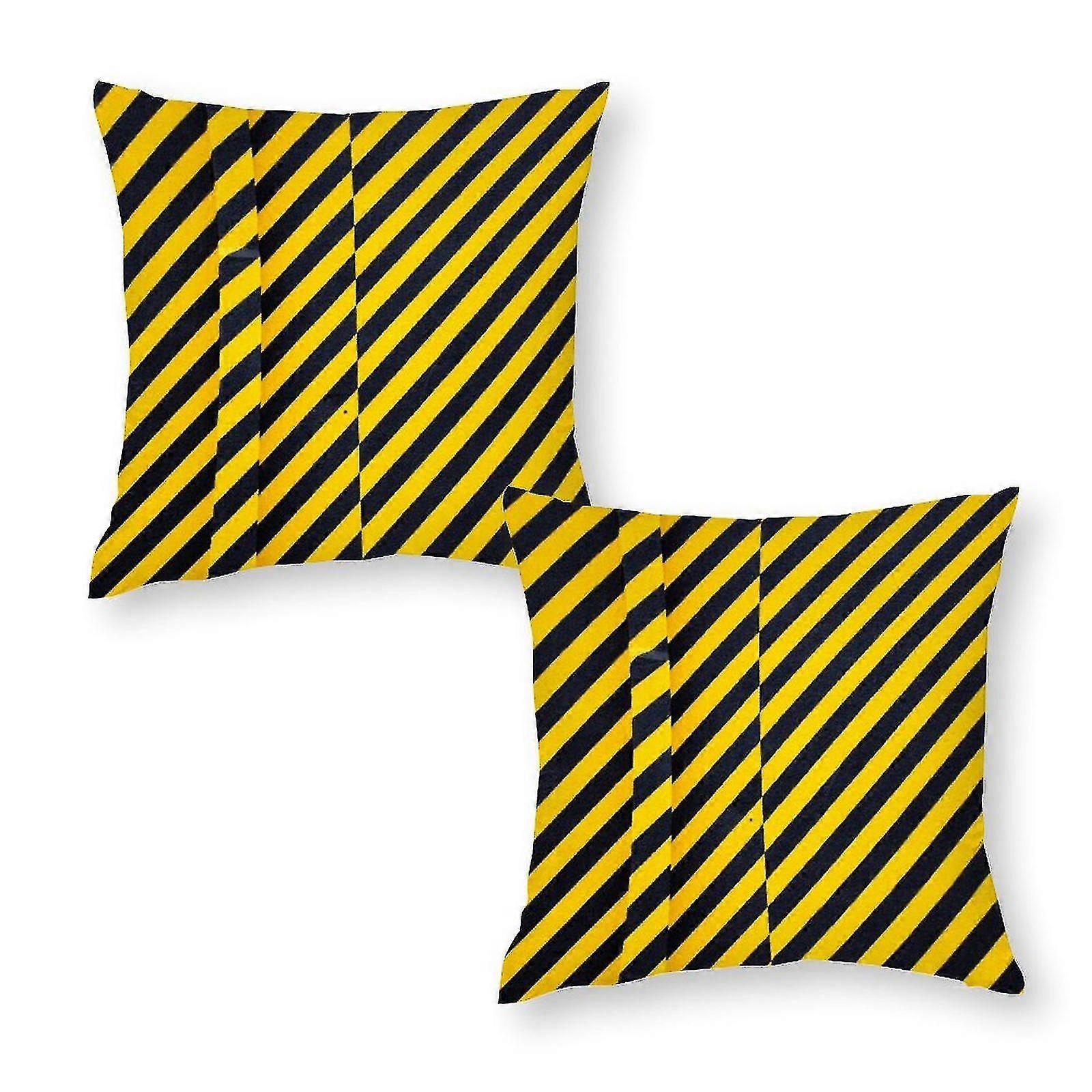 Yellow Throw Pillow Covers Set