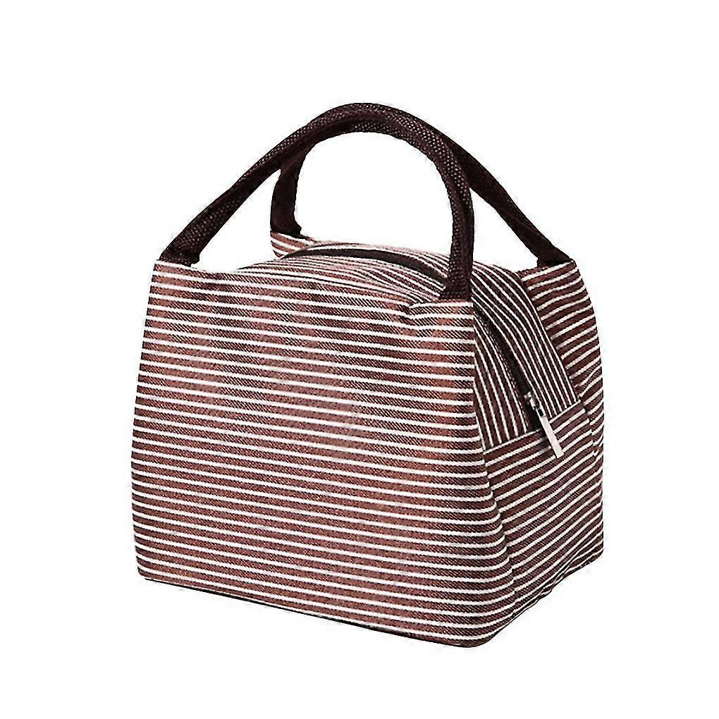 Portable Insulation Bag Stripe Waterproof Large Capacity
