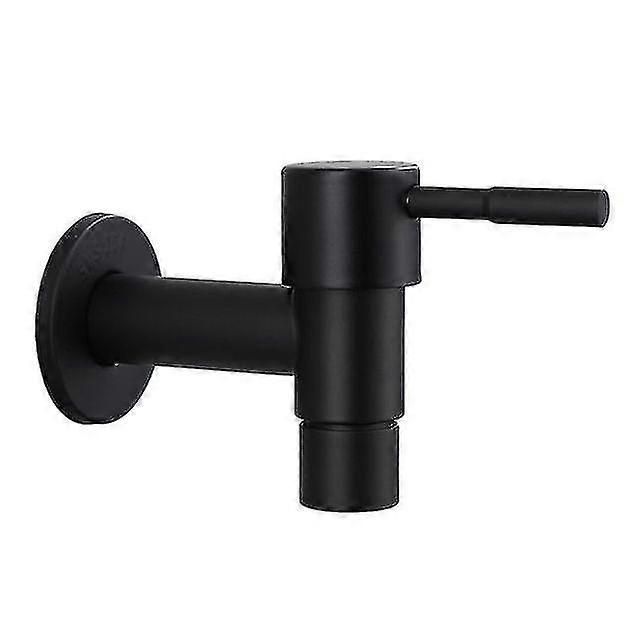 Black Stainless Steel Outdoor Garden Wall Mounted Bathroom Washing Machine Faucet Water Tap Bath Toilet Mop Pool Water Taps