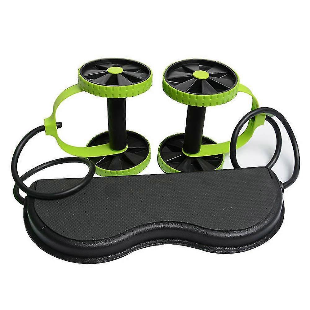 Abdominal Roller Fitness Equipment Double Core Stretchy Elastic Waist Abdomen Roller