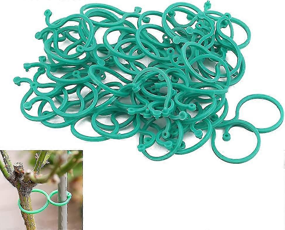 50 قطعة مقاطع حديقة مقاطع دعم النبات حلقات نباتية ملتوية ، مشبك نبات قابل لإعادة الاستخدام مشبك دعم نبات الحديقة مقطع بلاستيكي لتسلق خضروات العنب في الحديقة