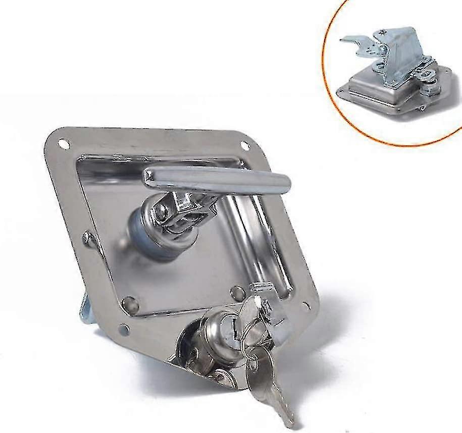 形状ステンレストレーラーRVトラベルロック盗難防止ツールボックスハンドルドアロックキャンピングカーパトロールカーXXF用