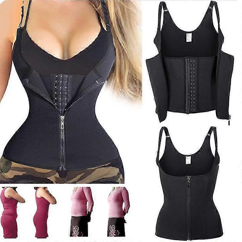Femmes Zipper Corps Minceur Shapewear Taille Haute Taille Entraîneur Abdomen Ceinture Sous-vêtements