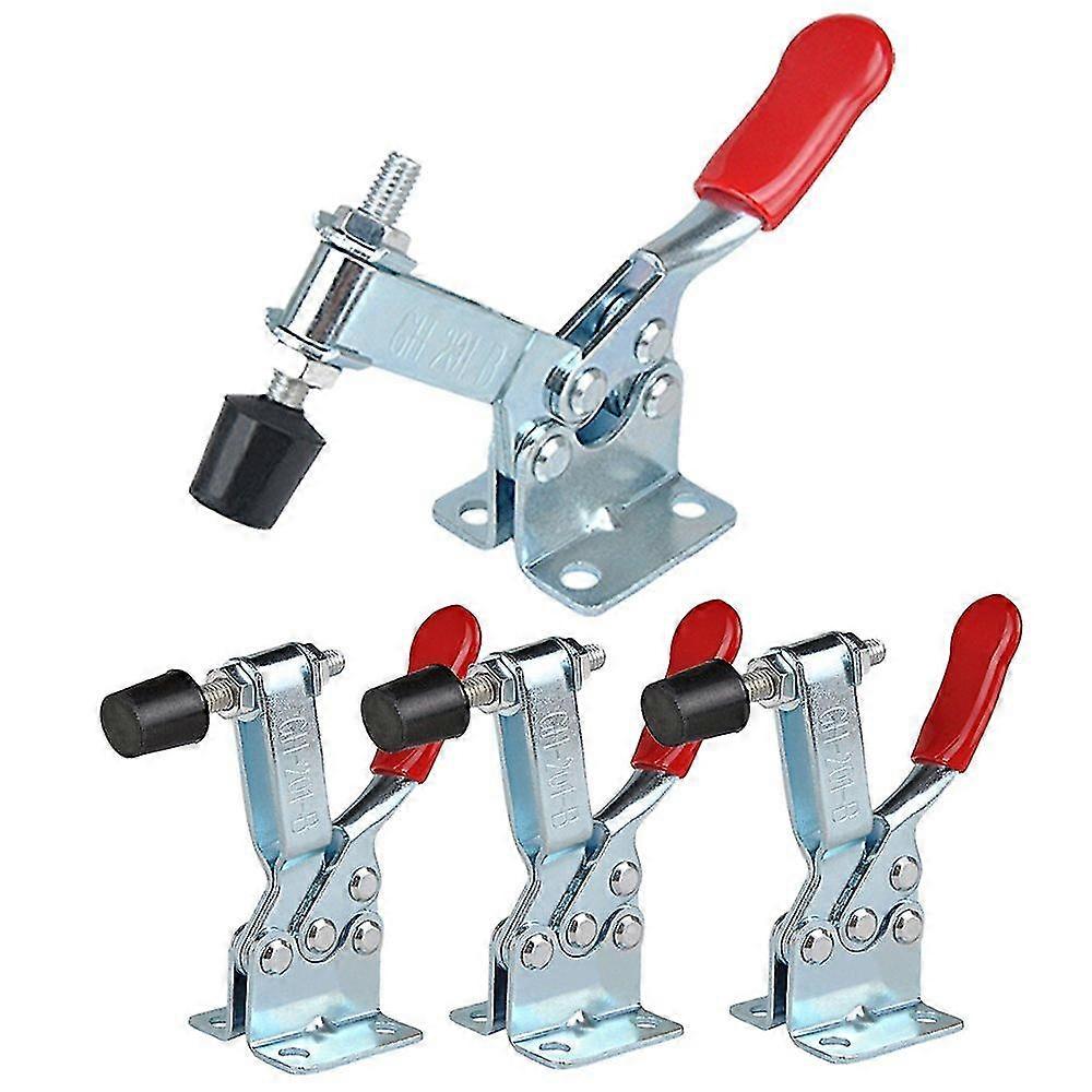 4pcs Hand Tool Toggle Clamp 201b Antislip Red Horizontal Clamp Quick Release Tool