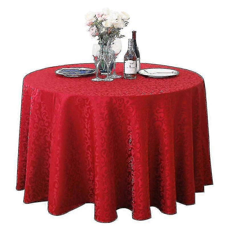 Tablecloth Tear Resistant No Fading Polyester Washable Round Tablecloth For Kitchen