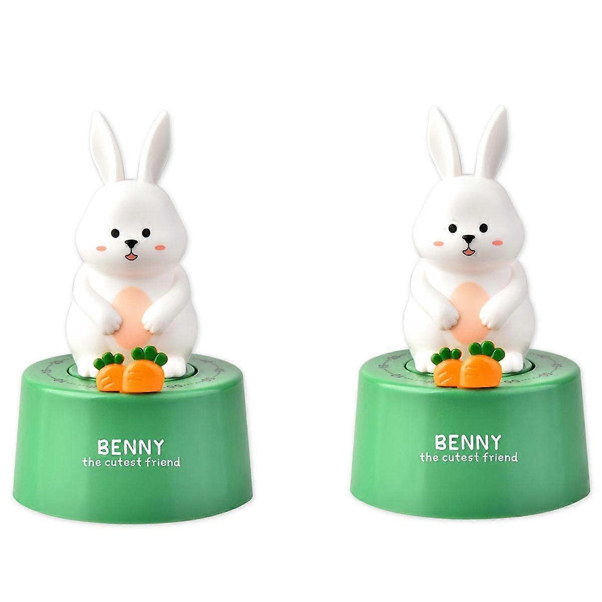 Kitchen Countdown Cartoon Animal Shape Mechanical Time Tool Student Study Exam Timing Tool Green