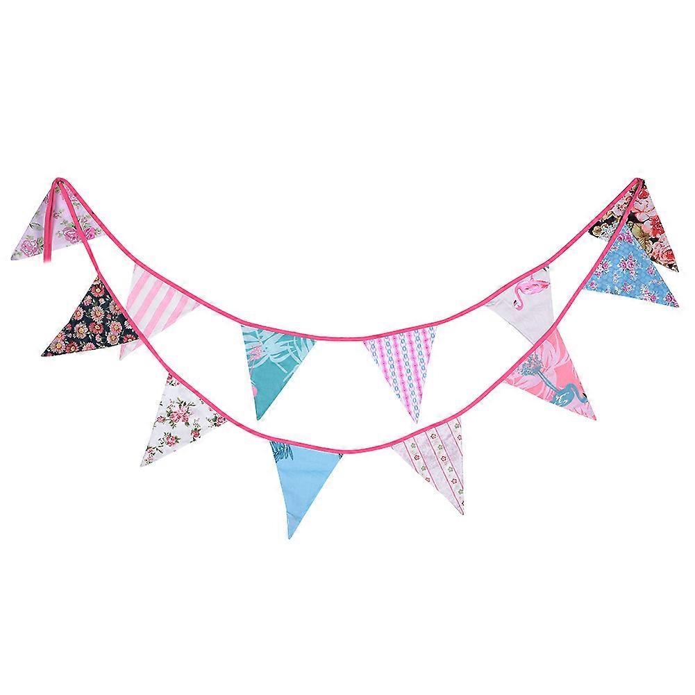 Fanions multicolores double face en coton pour fête (type 10)