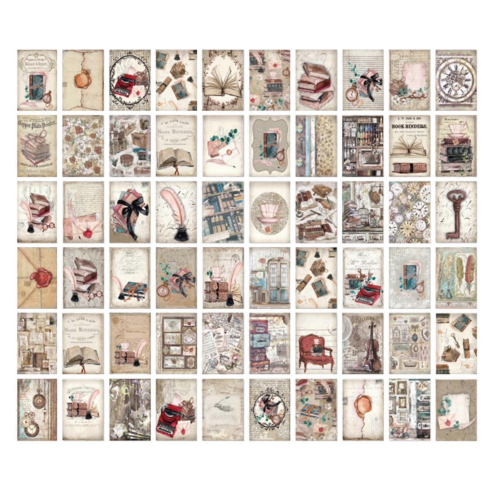 Botanical Flower Patch Book Vintage Rich Patterns Retro Eco-friendly Wide Application for Collage Needs KAESI