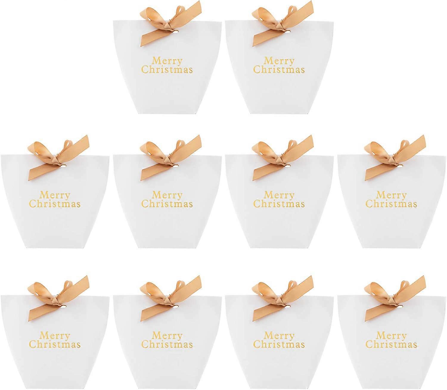 10Pcs Christmas Candy Paper Boxes