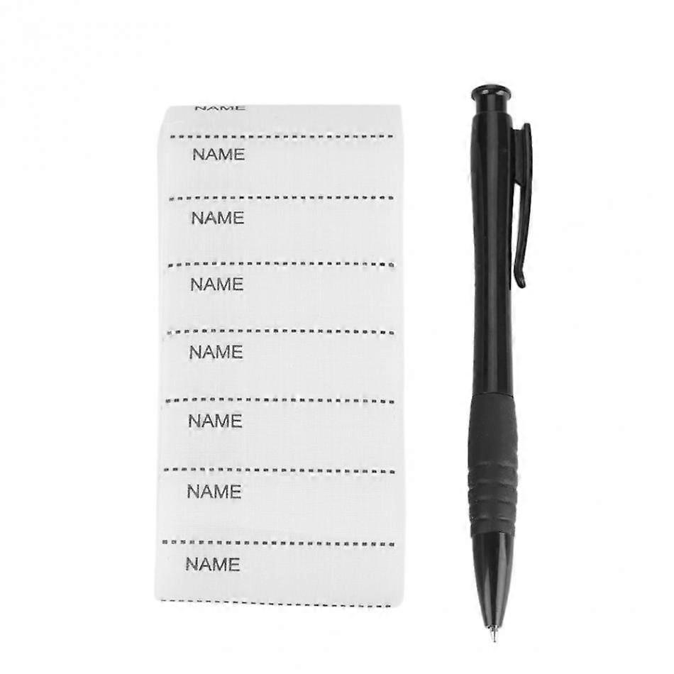 200Pcs Name Labels, White Woven Custom Clothing Writable Tags Sew or Iron on Labels for Daycare and School