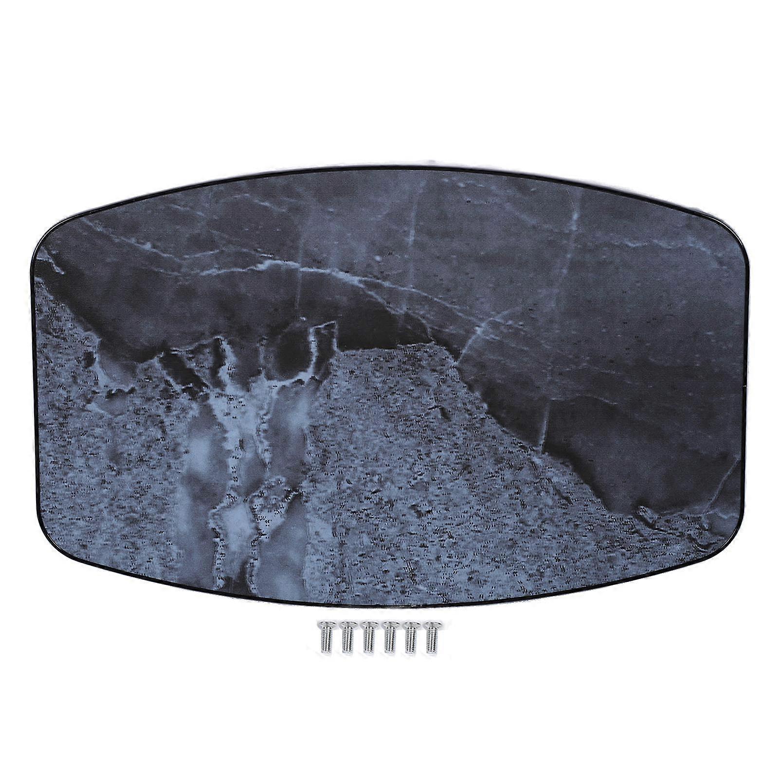 Solid Wood Tabletop Waterproof Removable Tea Table Top for Camper RV Car Yacht Floating Bridge Deck Terrace Dark Marble