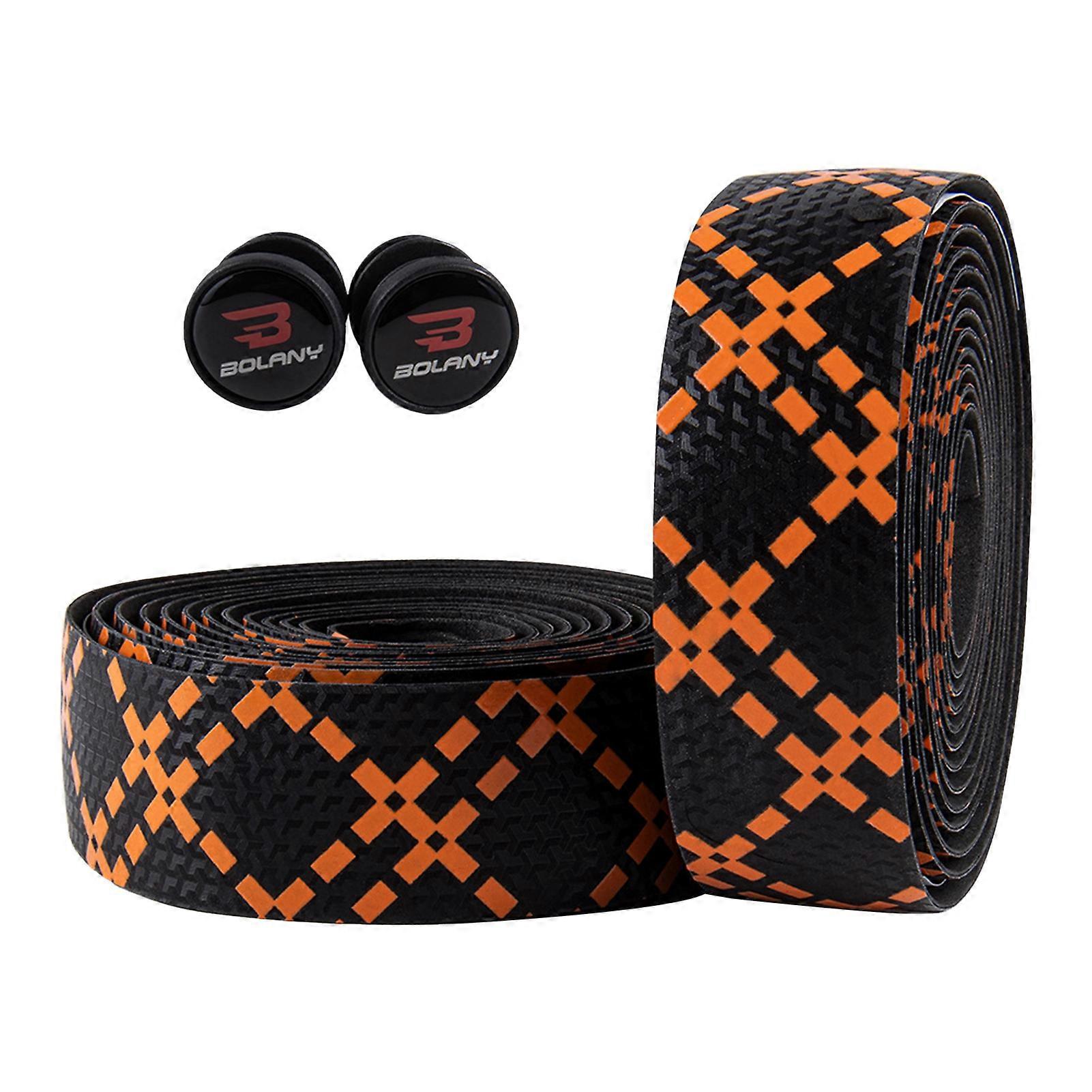 Kaesi 2Pcs Bike Plaid Handlebar Tape Cycling Handle Bar Strap for Road Bicycle