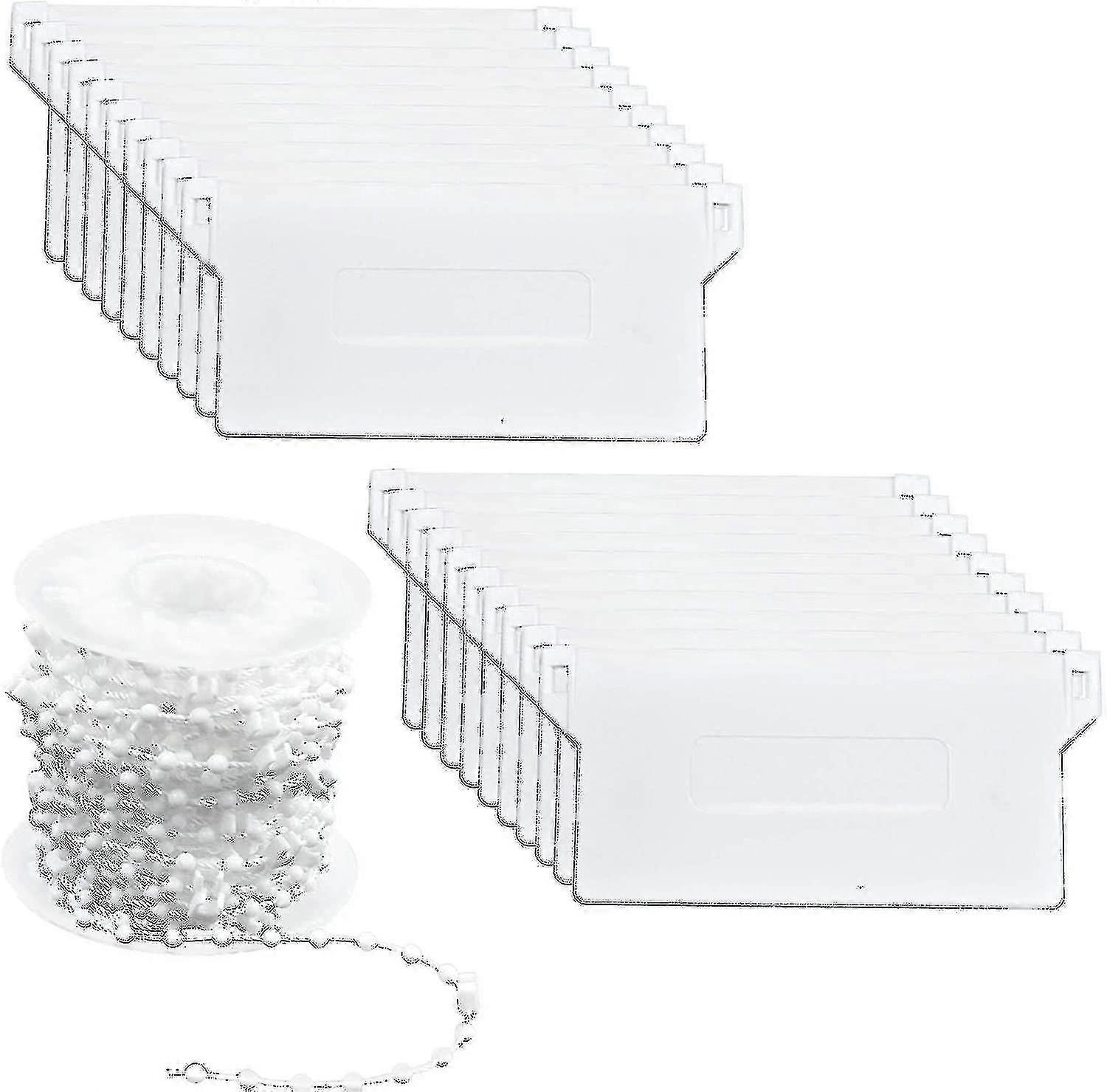 20 Peças Vertical Blind Weights Bottom Slats 89mm (3,5 polegadas) 10m Plástico Vertical Blind Chains -