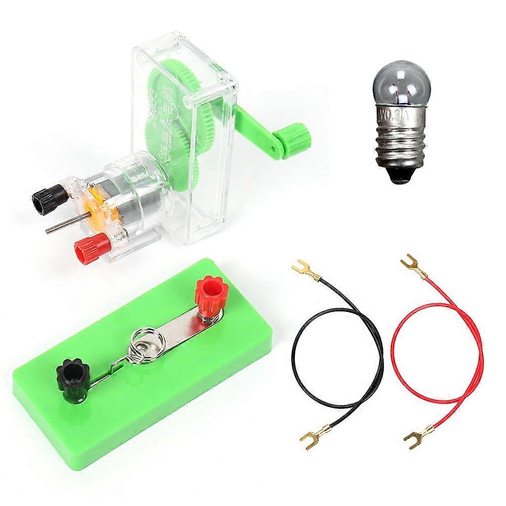 Children DIY Hand Crank DC Generator Model Fan Kit Experiment Kid Education Toy KAESI
