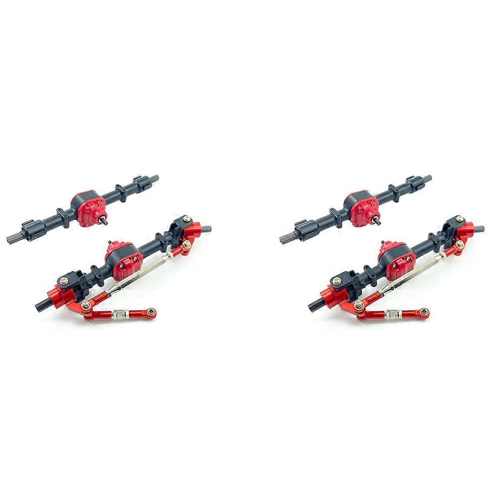 RC Car Front & Rear Complete Axle for MN D90 D91 D96 D99S MN90,Black