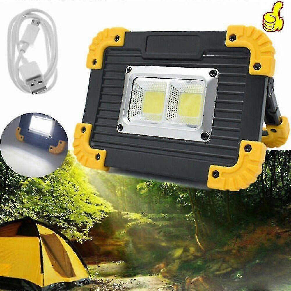 Usb Rechargeable Led Cob Work Light Outdoor Camping Floodlight Emergency Lamp