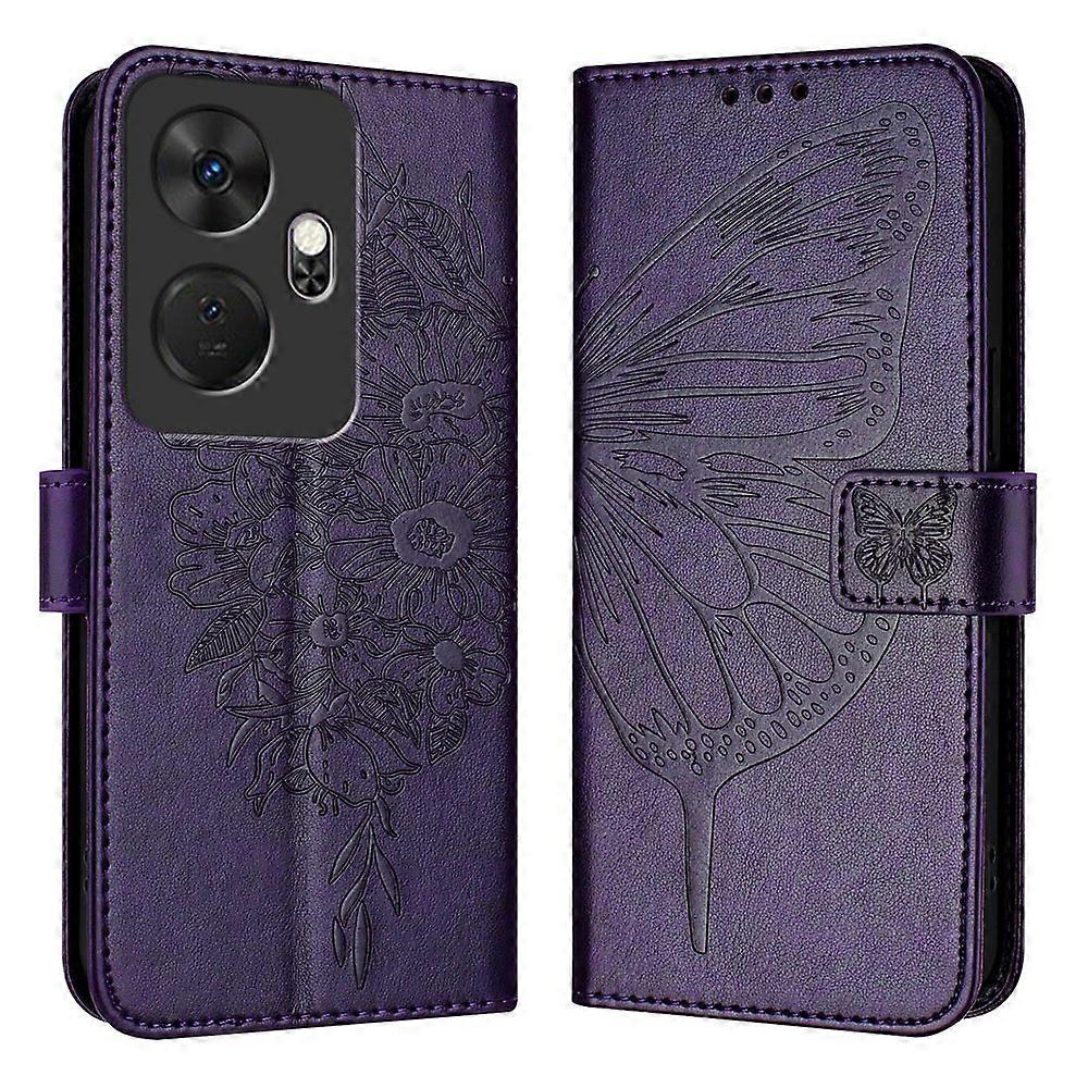 Embossed Butterfly PU Case For Itel P55+