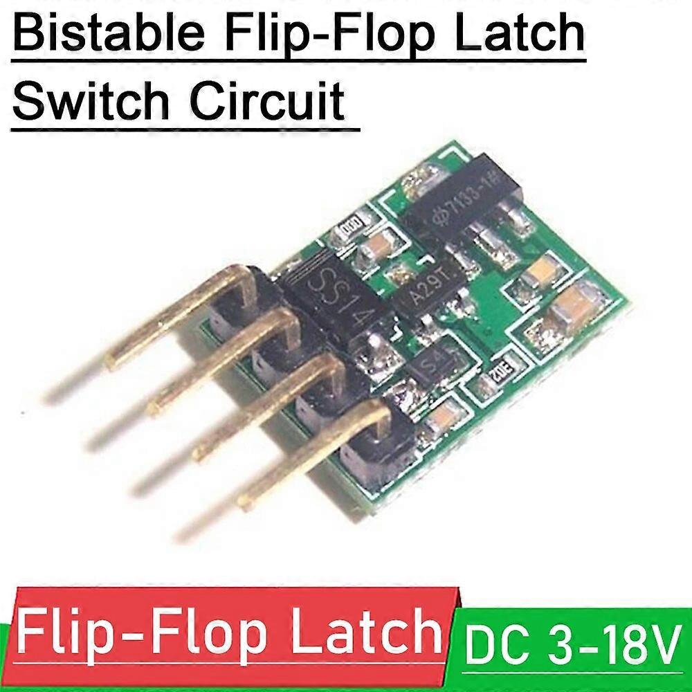 DYKB DC 3-18V 12V Bistable Flip-Flop Latch Switch Circuit Module single Button Trigger Power Memory prevent false triggering new