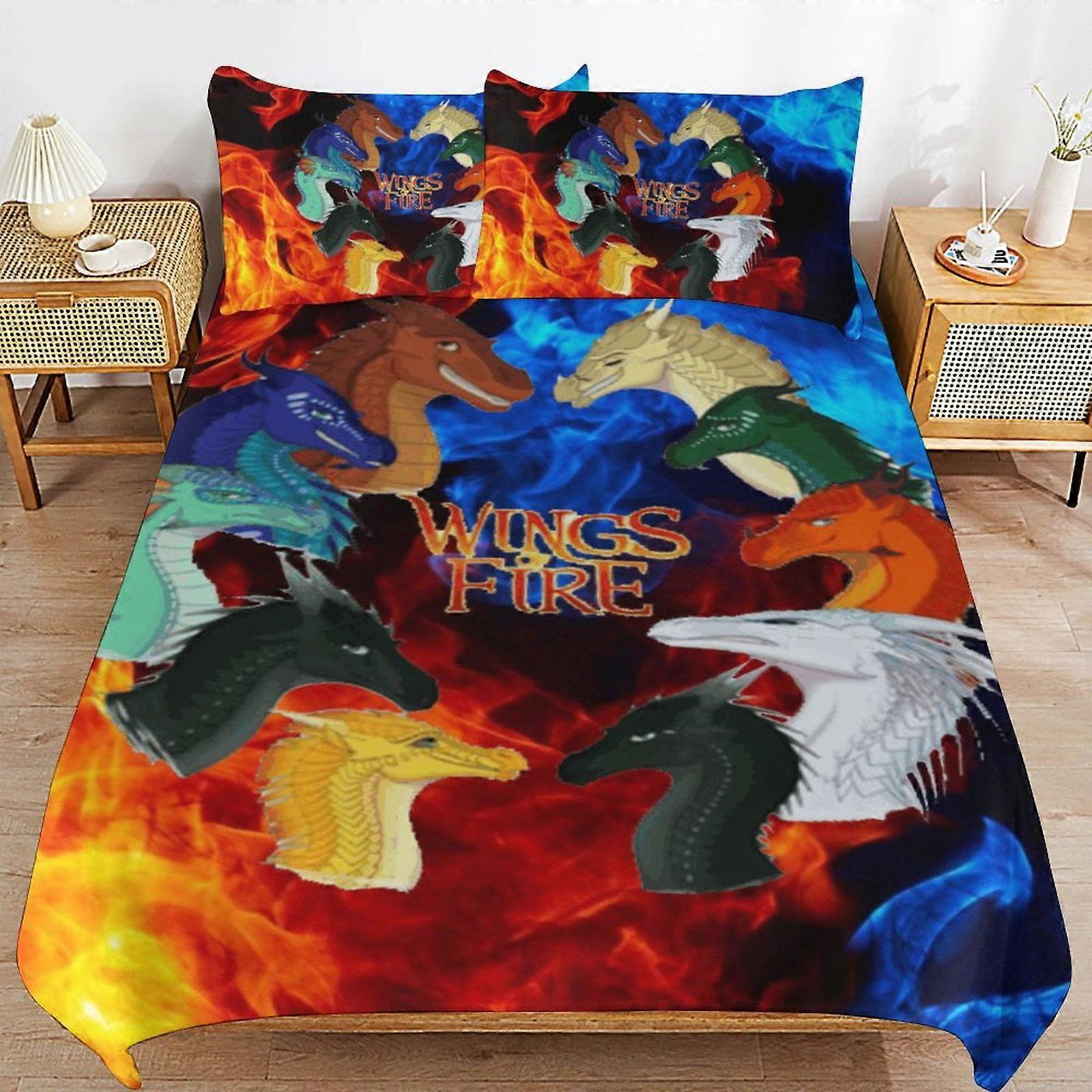 Bedding set GD383 Wings Of Fire WOF Comforter Set 3 Pieces Quilt Cover Set Soft Bedding Sets for All Seasons (1 Comforter 2 Pillowcases) HZ383