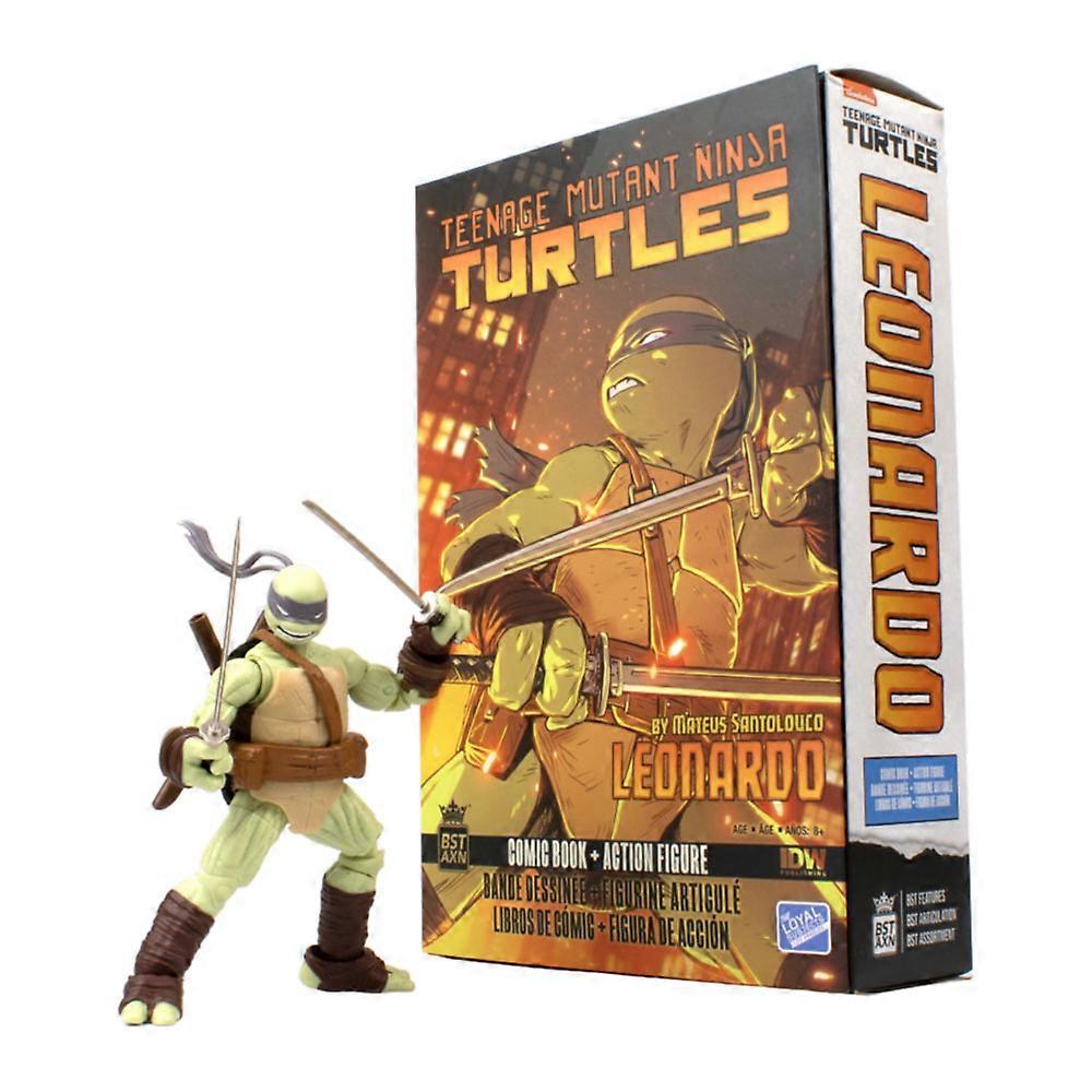 Teenage Mutant Ninja Turtles Leonardo BST AXN Action Figure & Comic Book Wave 2