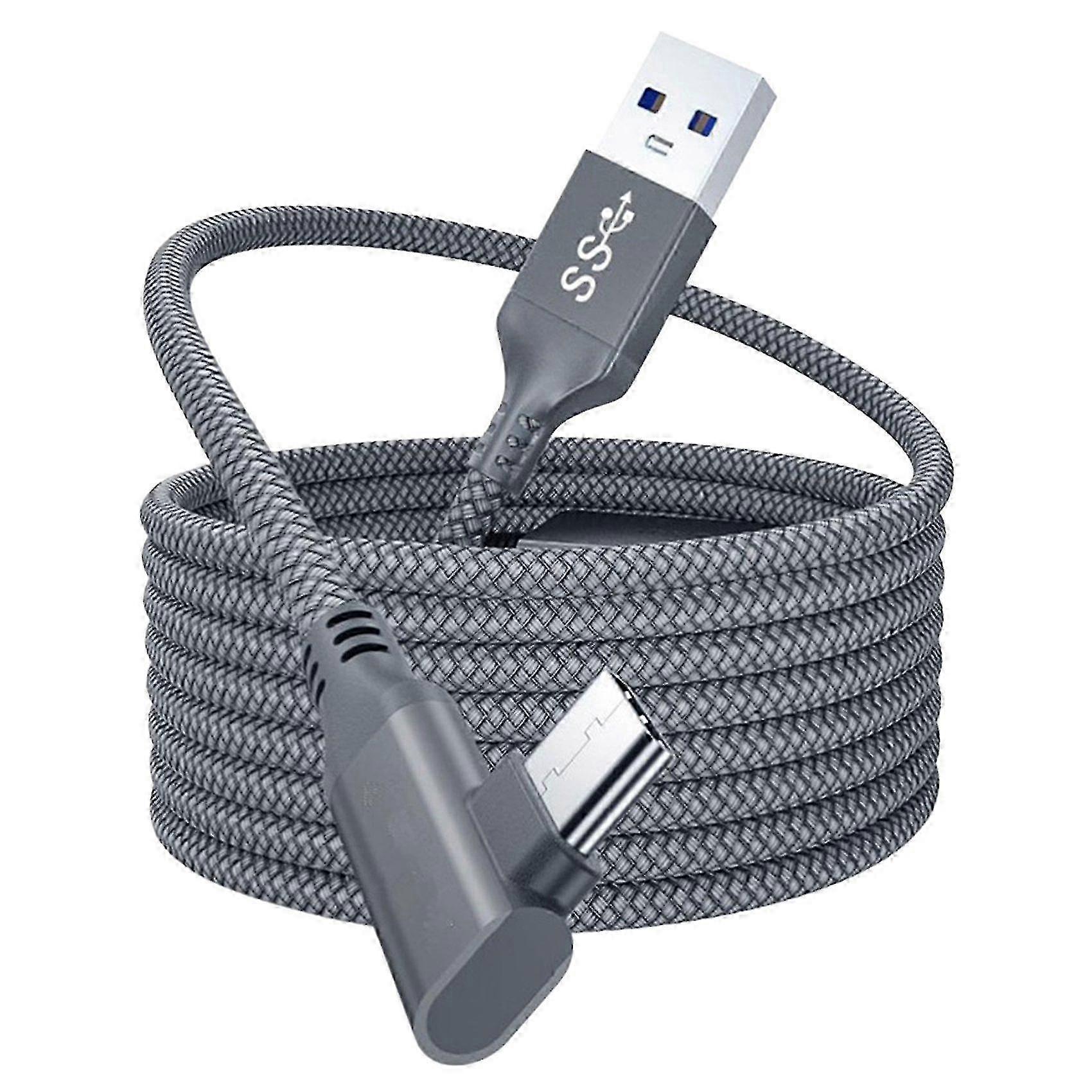 Cavo di ricarica da 5 m per Oculus Quest 2 Link Headset USB 3.0 Tipo C Trasferimento linea dati da Type-C a USB-A