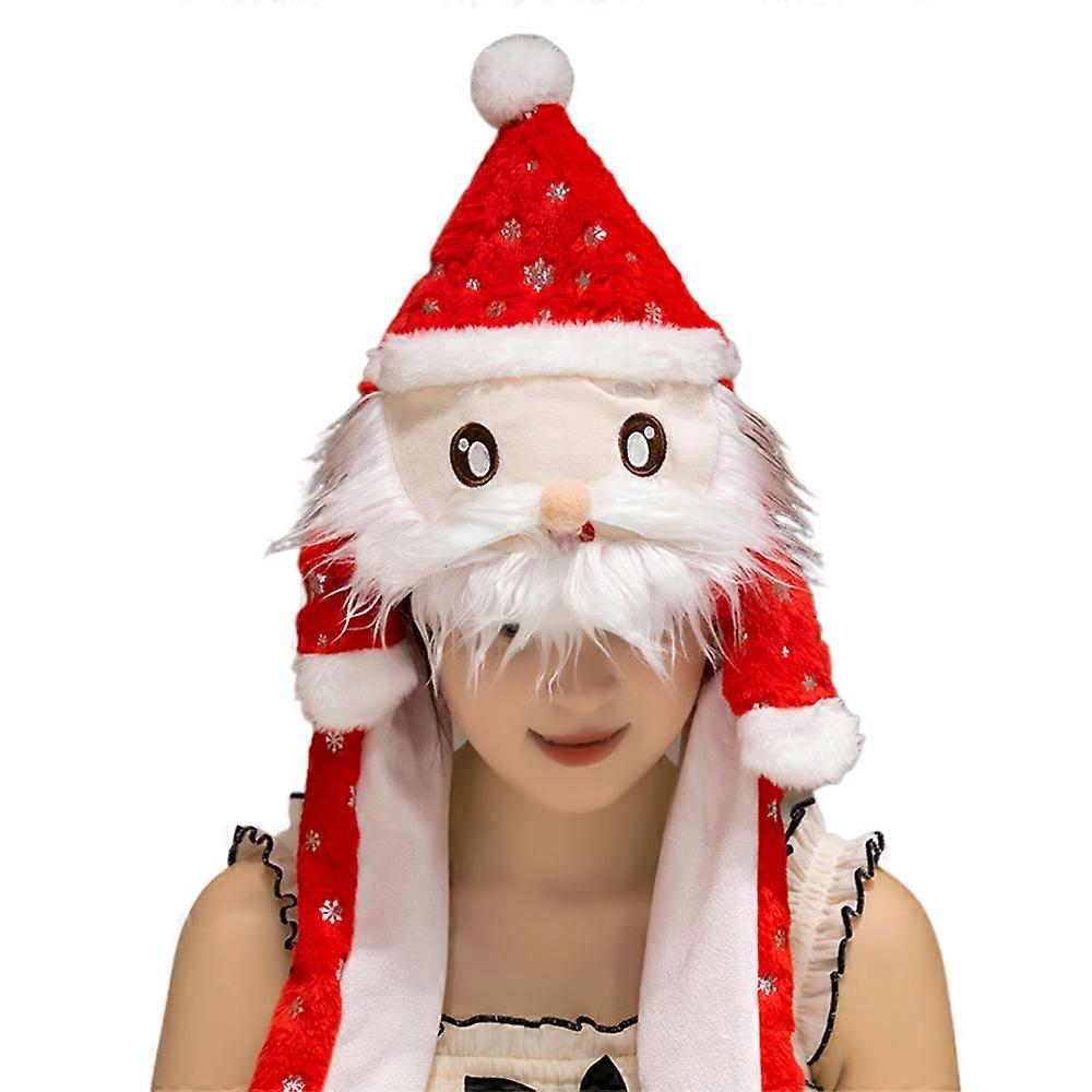 2024 Grinch Ear Moving Jumping Hat Χαριτωμένο βελούδινο κινητό καπάκι αυτιών Χριστουγεννιάτικο δώρο