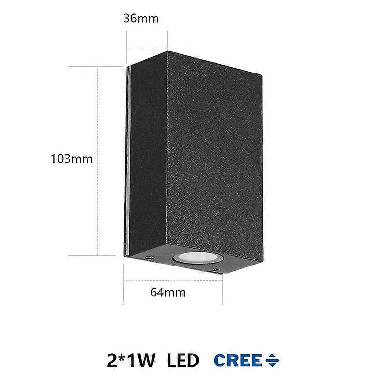 Lâmpada de parede externa LED lâmpada de parede externa parede externa para cima e para baixo holofotes lâmpada de parede externa simples lâmpada de parede à prova d'água