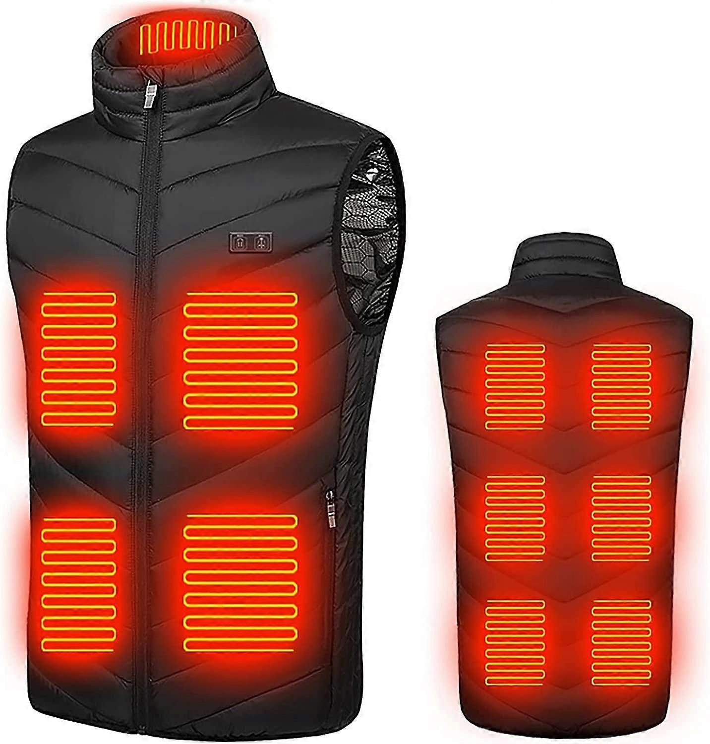 2022男性用ヒーテッドジレディースUKヒーテッドベストジャケット軽量ウォッシャブルヒーティングジャケット11ゾーンヒーテッドウィンターボディウォーマー屋外キャンプ用Hik