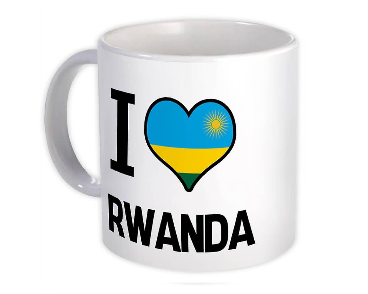 Gift Mug: I Love Rwanda Flag