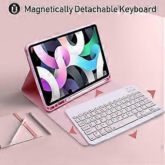 GUPENAA Custodia con Tastiera per iPad Air 13 Pollici (M2) 2024 (A2898, A2899, A2900) con Touchpad, Portamatite Incorporato, Tastiera Bluetooth Wireless Rimovibile Magnetica con Mouse,Rosa