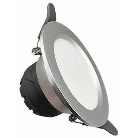 5W Round LED Recessed Spotlight SILVER white light.
