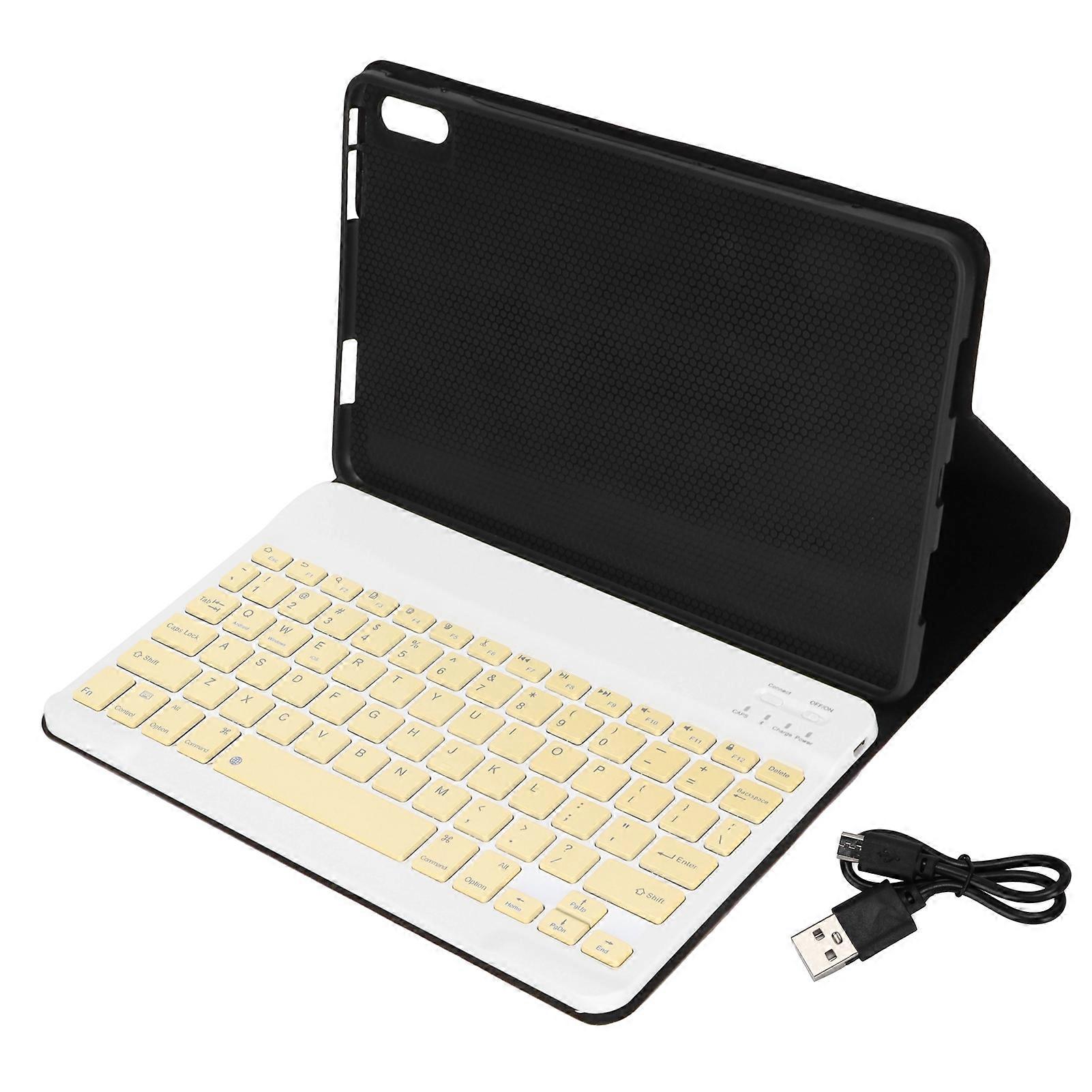 Wireless Keyboard 10in Computer Accessories with Square Keycap for Huawei MatePad 10.4in(Leather Protective Sleeve )