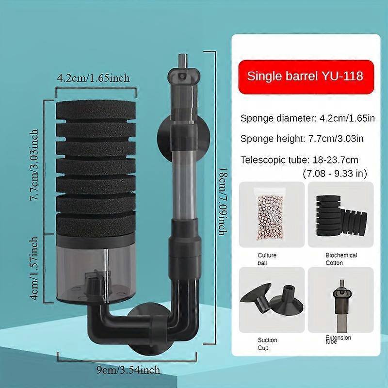 Multi-Purpose Biochemical Sponge Filter for Aquariums  Silent, Fish-Friendly & Easy to Maintain