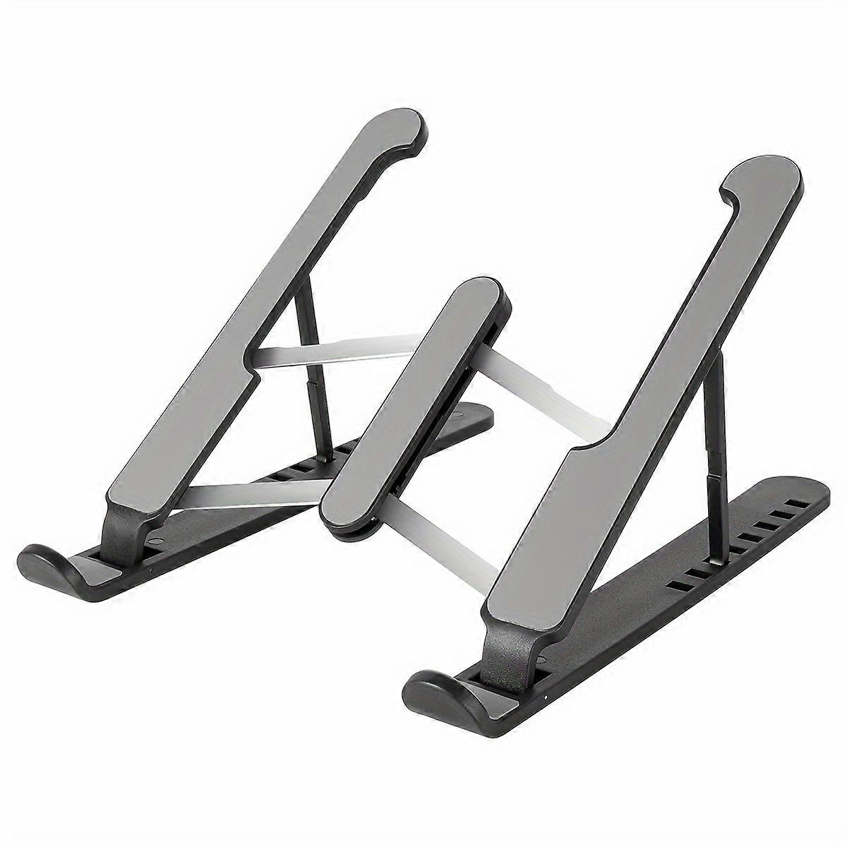 Ergonomic Aluminum Laptop Stand - Foldable & Adjustable For Cooling, Office Desk Use