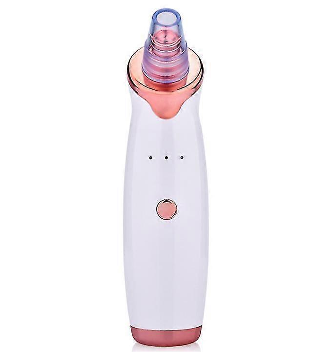 Blackhead vacuum cleaner for face-sebum acne extractor with USB cables 5 tips and rechargeable filter sponge(Rose gold)