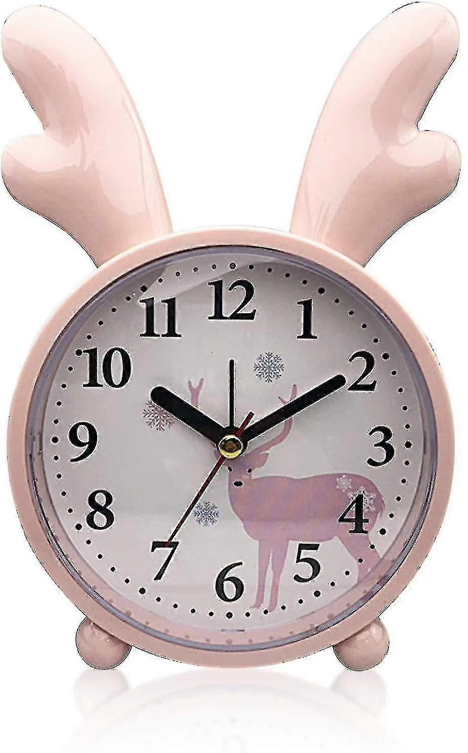 children's Alarm Clock, Alarm Clock, Antler Alarm Clock, Classic Analog Alarm Clock, Alarm Clock (pink) PXCL