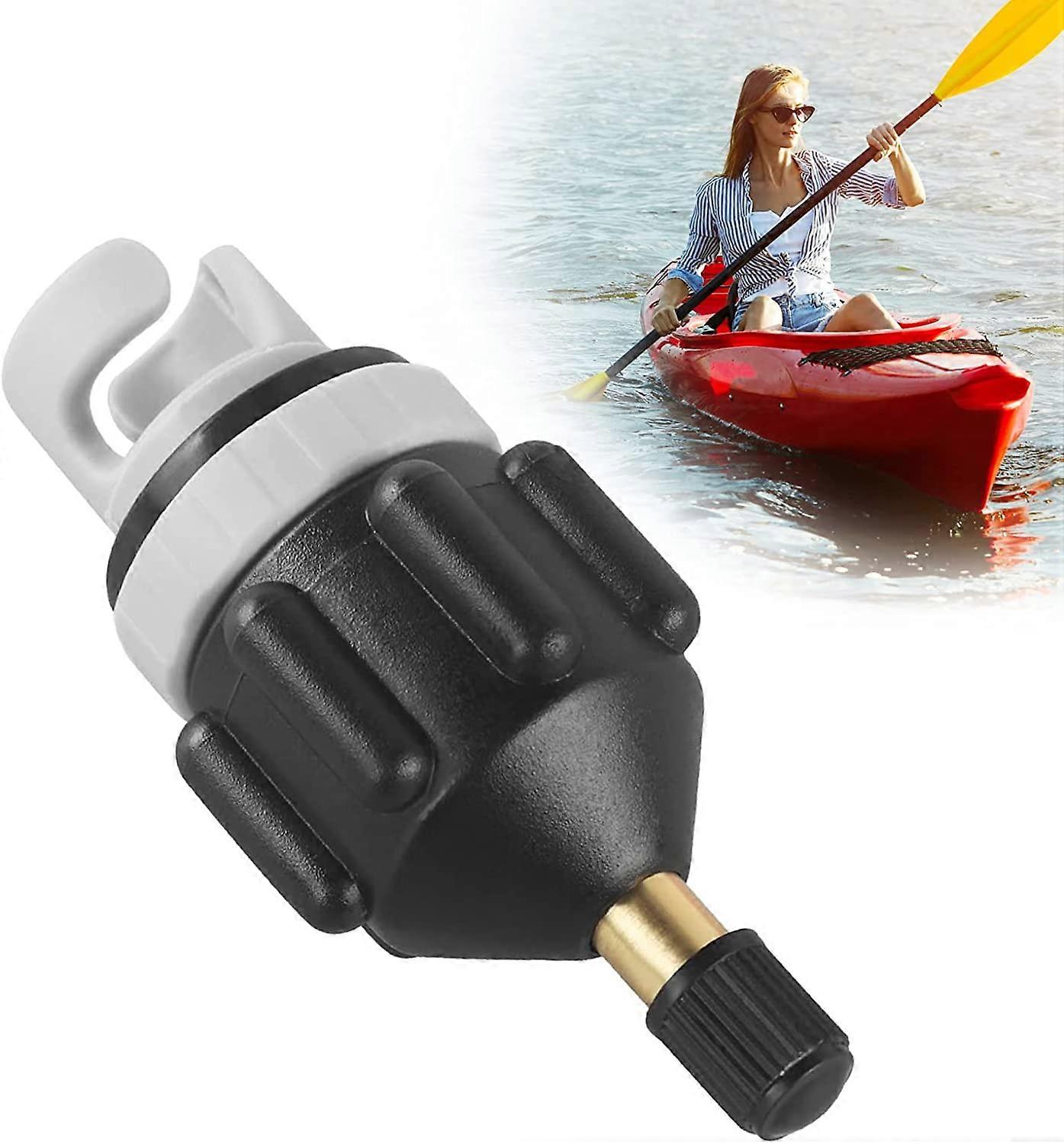 Luchtventiel Adapter Opblaasbare Boot SUP Lucht, Boot Luchtpomp Ventiel Adapter Kajak Bijboot Opblaasbare Boot Opblaasbaar Bed Zwart
