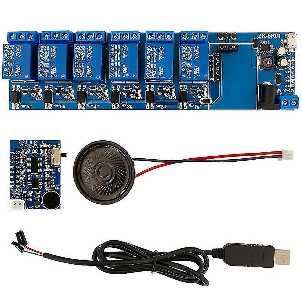 -vr01 Complete Speech Recognition Module With Relay+speaker Ai Smart Home Offline Control