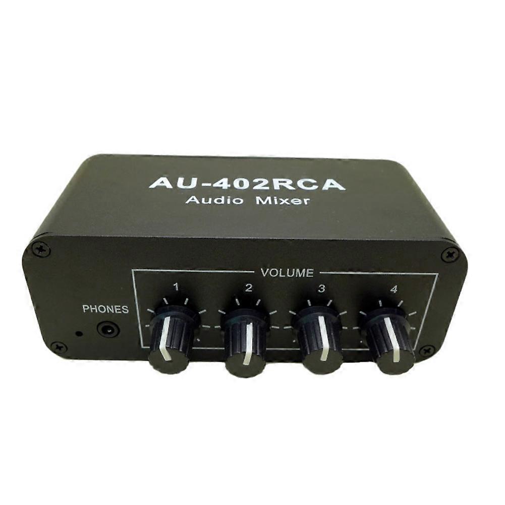 Multi-Source RCA Mixer Stereo Audio Reverberator 4 Input 2 Output Audio Switch Switcher Driver Head