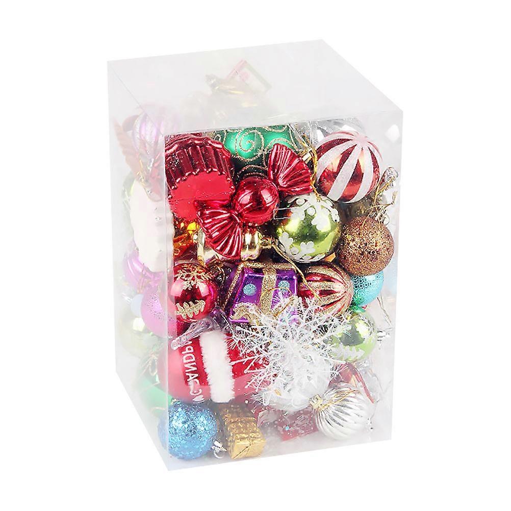 About 50pcs Xmas Tree Decors Creative Xmas Ornaments Xmas Pendants(Random Style)