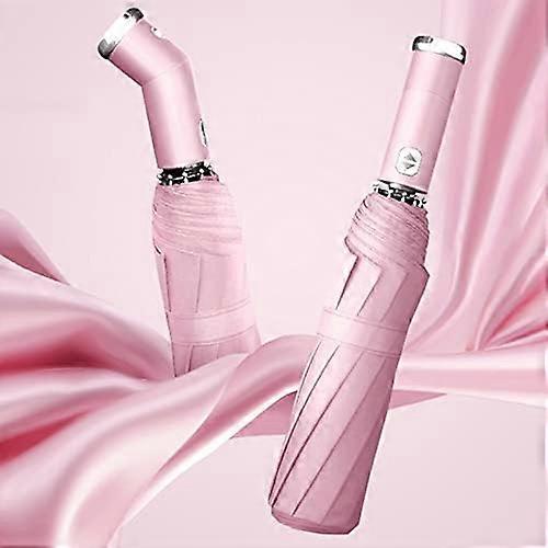 Windproof Umbrella, Windproof Sun Rain Umbrella with LED Light Fully Automatic 10 Ribs Umbrellas