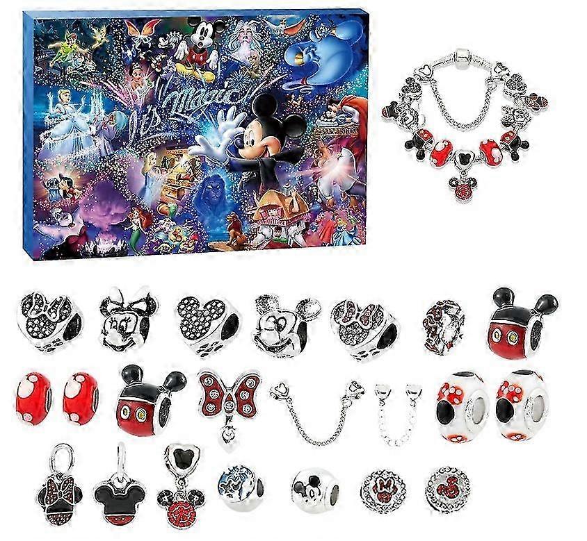 Christmas Advent 24 Days Countdown Calendar Gift Box DIY Bracelet Surprise Blind Box Set