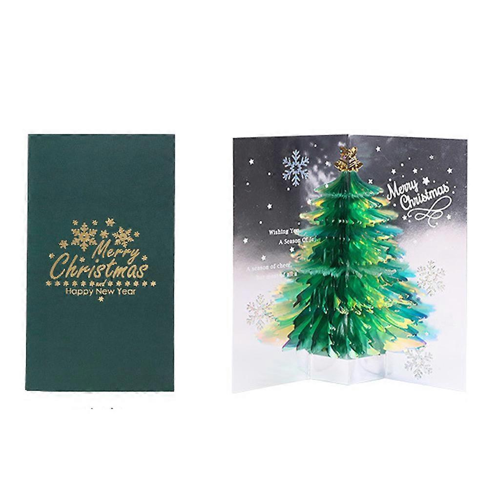 Cartes de Noël 3D faites à la main pour carte de voeux Pop Up avec enveloppes arbre Invitat