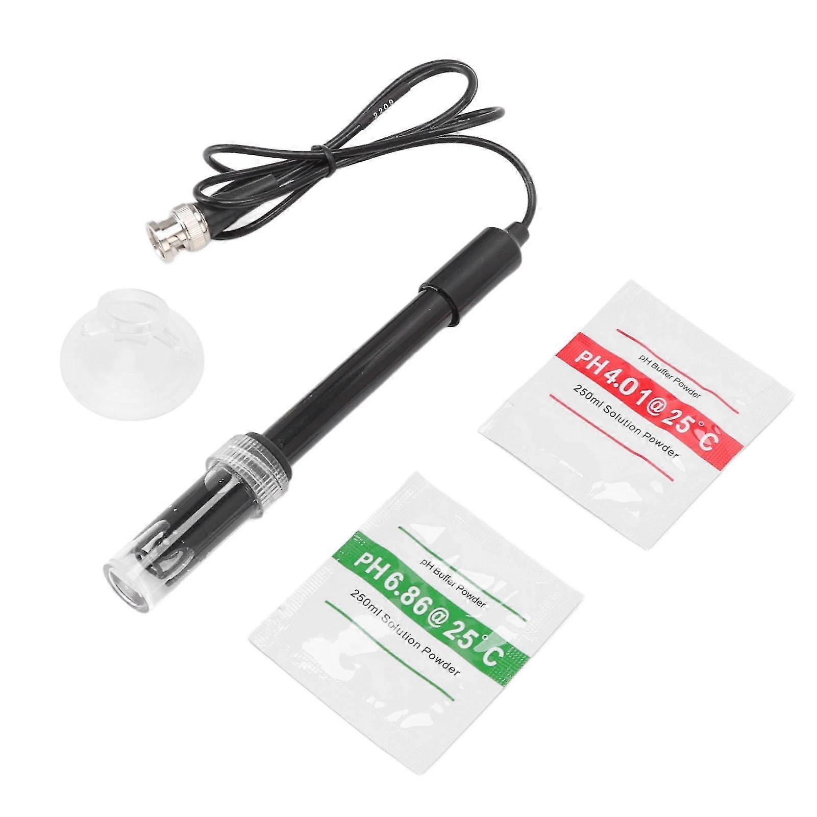 Black PH Electrode Probe with BNC Connector for Accurate and Stable Measurement in Aquariums