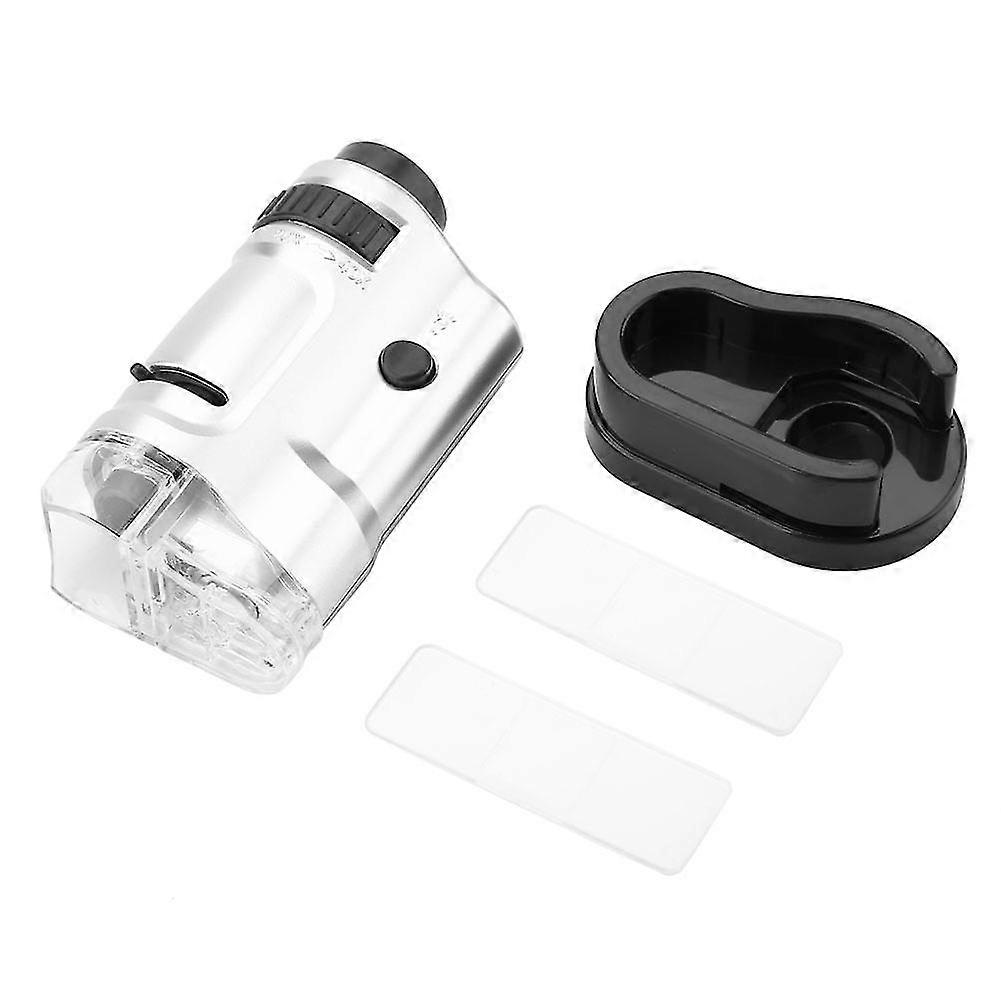 Mini Pocket Microscope with Base 20X-40X Zoom and LED Light