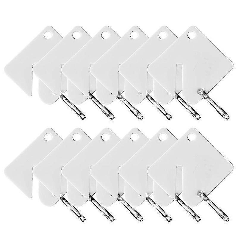Portable 60 Pcs Acrylic Key Tags With Snap Hook Key Identify Tags Write-On Tag