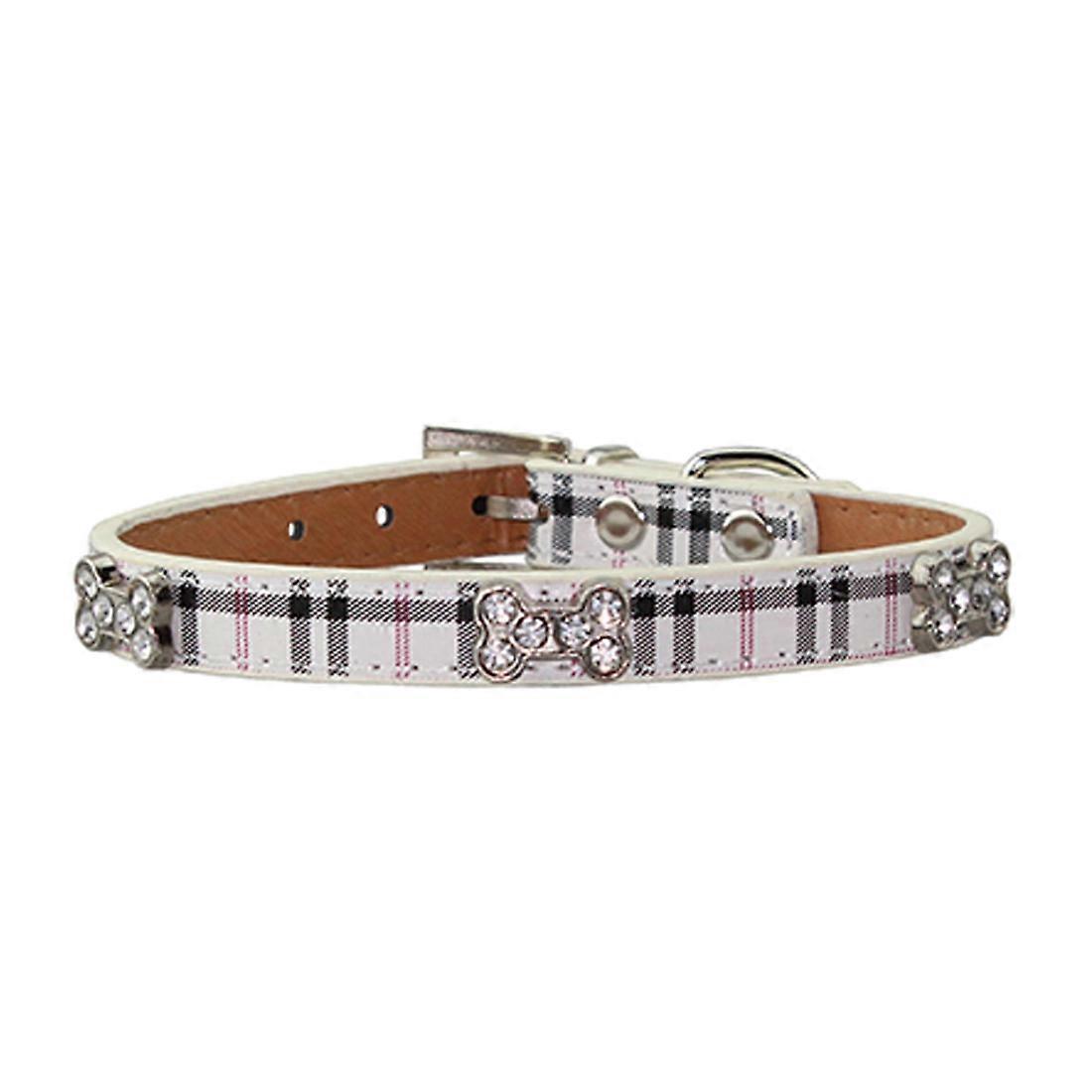 PU Leather with Bone Designs Pet Dog Collar